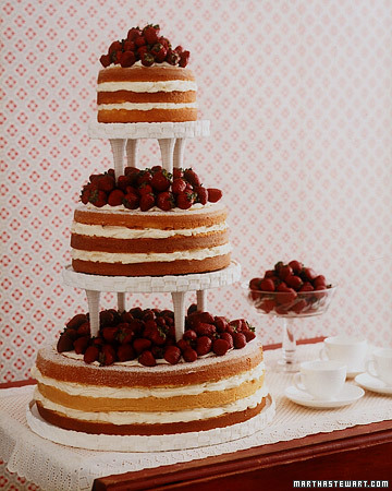 Torta de bodas con fresas