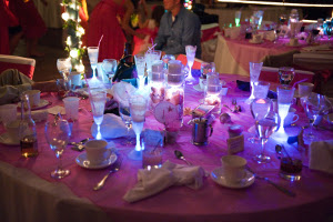 centros de mesa con luces sumergibles 