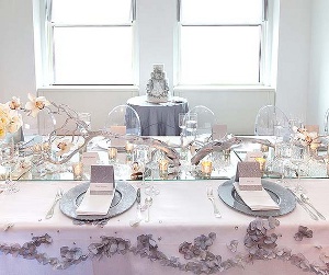 decoracion de mesas de recepcion de bodas caminos de mesa de espejo 