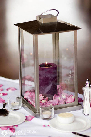 centros de mesa con velas para recepciones de bodas