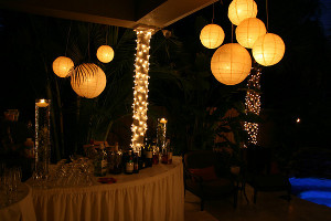 decoracion de bodas con extensiones de luces de navidad la calenita