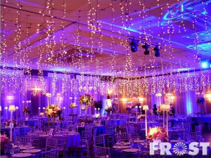 decoracion de bodas con extensiones de luces de navidad