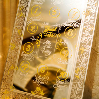 decoracion de bodas con espejos