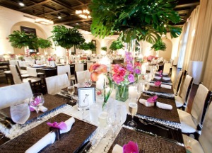 mesas largas para bodas decoradas