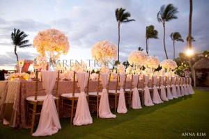 mesas largas para bodas decoradas