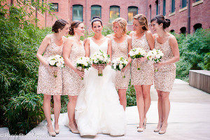 tendencia en bodas 2013 vestidos de damas de honor con lentejuelas