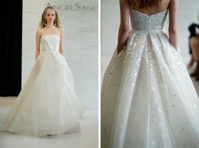 tendencias en vestidos de novia 2013 - 2014 con tul brillante