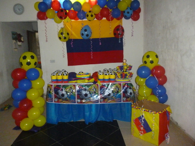 DECORACIÓN PARA FIESTA DE CUMPLEAÑOS, Idea para decorar fiesta de  cumpleaños #futbol 🥳