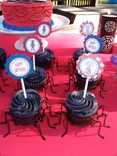 cupcakes con forma de araña