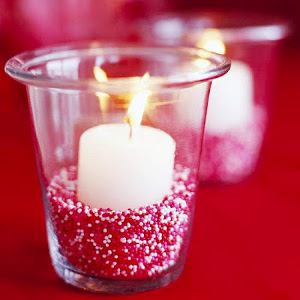 cetros de mesa de halloween con confeti de azucar, votivas y velas