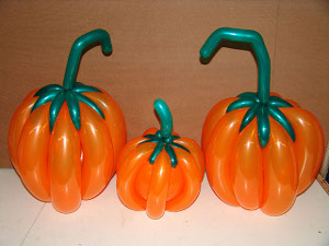 globos con forma de calabaza para halloween