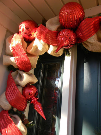 decoraciones de navidad con cinta de arpillera o tela de yute la caleñita