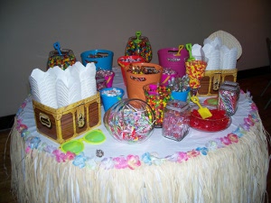 cubetas de arena utilizada para mesa dulce de fiesta infantil